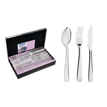 Imagem de Faqueiro Pacific Em Aço Inox Com Facas Para Churrasco Acabamento Alto Brilho Com Detalhes