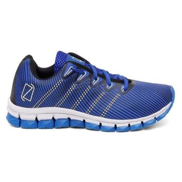 Imagem de Tenis Masculino Titanium Lorenzzo Lopez Esporte Academia Leve, Azul, 4