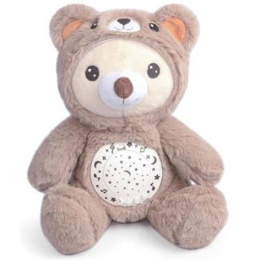 Imagem de Pelucia Ursinho Projetor de LUZ Som Infantil Antialergico ZIPPY TOYS