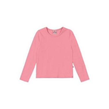Imagem de Blusa infantil menina em cotton Brandili Básicos Rosa-Feminino