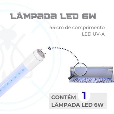 Imagem de Lâmpada UV-A 6W LED para Equipamento Mata Moscas Armadilha Luminosa - 