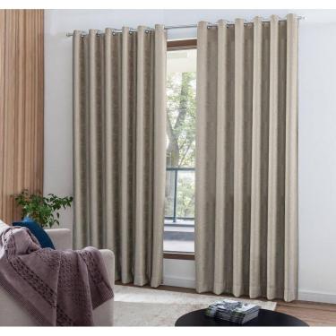 Imagem de Cortina Sala Semi Blackout Cinza Queimado 4,00X2,50 Sultan