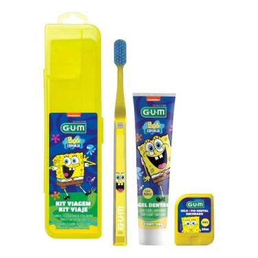 Imagem de Kit Escovaçao Dental Bob Esponja Gum