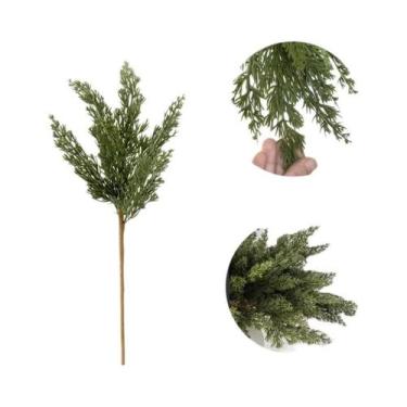 Imagem de Folhas Artificiais De Árvore De Natal Para Decoração De Casa, Jardim, 