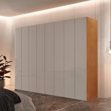 Imagem de Guarda Roupa Casal Atacama MDF 8 Portas e 12 Prateleiras Moderna Mobilia