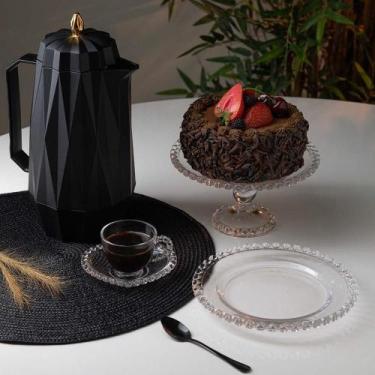 Imagem de Xícara de Café com Pires Lyor Coração de Cristal 80ml