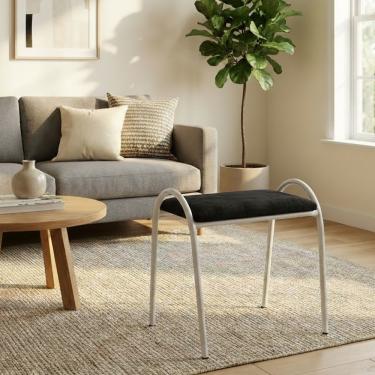 Imagem de Banqueta Banquinho De Ferro Pequena 50 Cm Altura Mavie preto