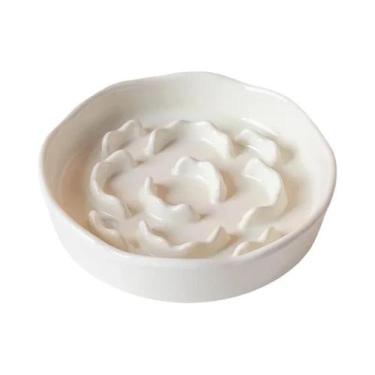 Imagem de Tigela De Cerâmica Antiasfixia Para Gatos, Tigela Elevada Para Cães Co