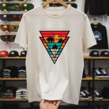 Imagem de Camiseta Masculina Estilo Praia Grafismo Peça Camisa Basica Clean Prem