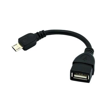 Imagem de Cabo Otg Micro Usb Macho Para Usb Femea 15cm