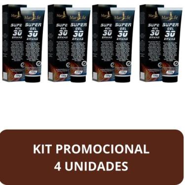 Imagem de Super Gel Desodorante Massageador Mary Life 30 Ervas Bisnaga 150g Kit 
