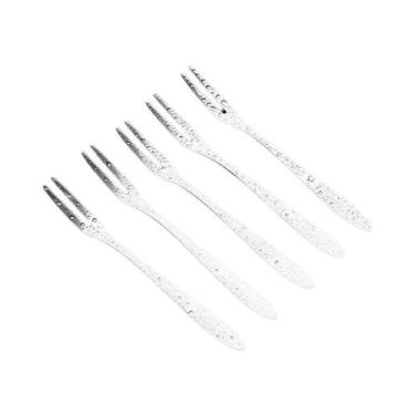 Imagem de Conjunto De Garfos De Frutas De Aço Inoxidável De 13cm Com Duas Pontas