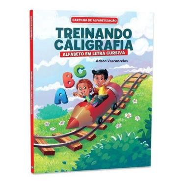 Imagem de Cartilha treinando caligrafia: alfabeto letra cursiva - RIDEEL