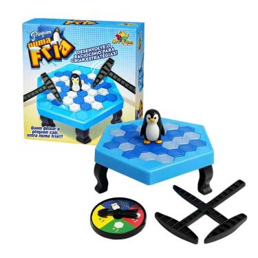 Imagem de Jogo Pinguim Numa Fria Quebra Gelo Brinquedo Infantil Divertido Educativo Raciocinio Familia Amigos Lazer