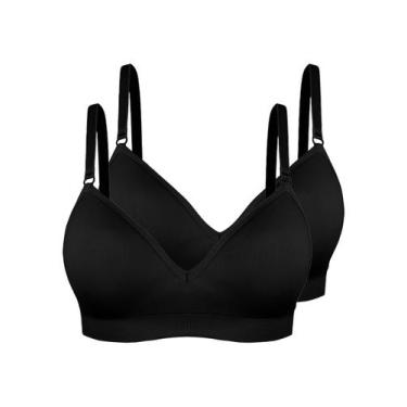 Imagem de Kit com 2 Sutiãs sem Aro com Bojo Trifil 4936 Taça B, Preto, 1XG