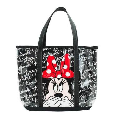 Imagem de Sacola Bolsa Preto Transparente Minnie Assinaturas - Disney