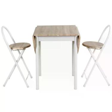 Imagem de Conjunto de Café da Manhã 1 Mesa e 2 Banquetas Just Home Collection