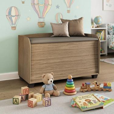 Imagem de Baú para Quarto Estofado Multiuso Champagne Champagne