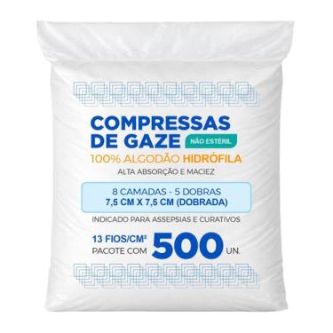 Imagem de Compressa de Gaze Hidrófila Albamed 13 Fios 7,5x7,5cm 500 Unidades 100