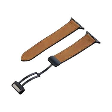 Imagem de Pulseira De Silicone E Couro Com Fecho Magnético Para Apple Watch De 4