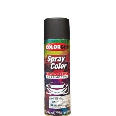Imagem de Tinta automotiva spray colorgin bumper cross preto
