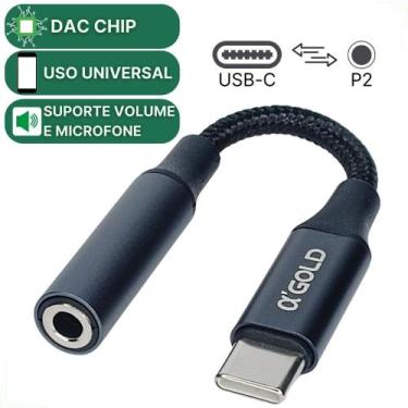Imagem de Cabo Adaptador Usb Tipo C Para P2 Compatível Samsung A54 A55 A35 A34 M