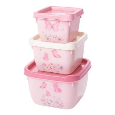 Imagem de Kit 3 Potes Infantil Menino Menina Papinha Lanche Bpa Free - - PLASUTI