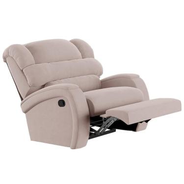 Imagem de Poltrona Do Papai Reclinável Kalie Manual Gatilho Fh9 Veludo Rosê - Mpozenato