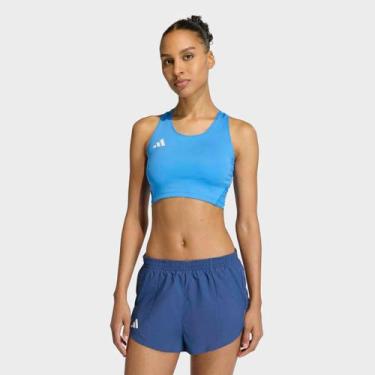 Imagem de Top Cropped Adidas Adizero Feminino, Azul claro, G