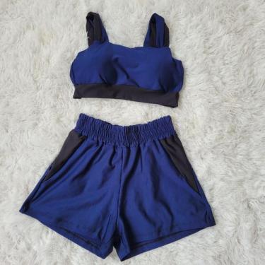 Imagem de Conjunto Fitness Short e Top bojo Removivel Roupa Academia - PIJAMAS V