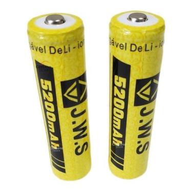 Imagem de Kit 2 Baterias Recarregável 18650 5200mah 3.7v-4.2v para Lanterna - JW