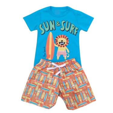 Imagem de Conjunto De Menino Roupa Infantil Verão 1 A6 Anos Kit Shorts - LEAO SU