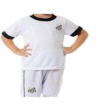 Imagem de Conjunto Infantil Santos Uniforme Artilheiro Futebol Oficial - REVEDOR