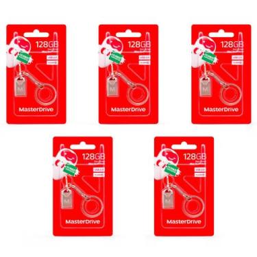 Imagem de Kit com 5 mini chaveiro pen drives 16gb/32gb/64gb/128gb Master Drive o