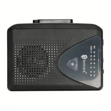 Imagem de Leitor de cassetes portátil de rádio de bolso com alto-falante externo, toca-fitas/grav...