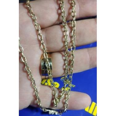 Imagem de Cordão 11 Gramas 4 mm 60 Cm Oco - Cordão Ouro 18 Kilates