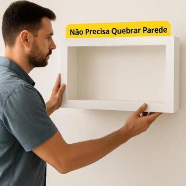 Imagem de Nicho De Parede Sobrepor Branco Banheiro Lavanderia 28x40 - MR Varieda