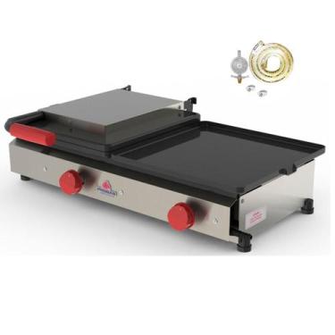 Imagem de KIT - Sanduicheira Conjugada Gás PR-700G + Kit Gás - Progás - PROGAS