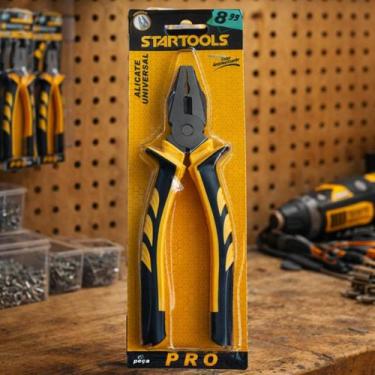 Imagem de Alicate Universal 8pol Cabo Emborrachado Aço Amarelo - STARTOOLS