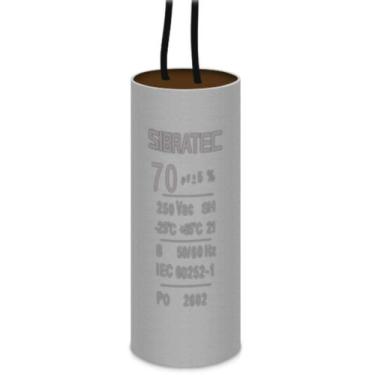 Imagem de CAPACITOR PERMANENTE COM CABO 70 UF 250 Volts - SIBRATEC