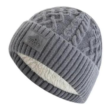 Imagem de Gorro Novo estilo unissex manter quente chapéu de inverno forrado cabe