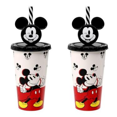 Imagem de Kit Copos Mickey 500ml Lembrancinha Festa Infantil Sacola Surpresa Ani