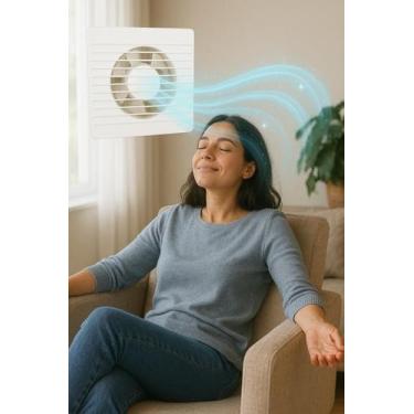 Imagem de Exaustor Para Banheiro Parede Bivolt 18w Silencioso 150mm 127v 220v Br