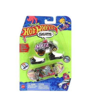 Imagem de Hgt71 hot wheels skate de dedo com tenis e carro hvk46 (43456) - MATTE