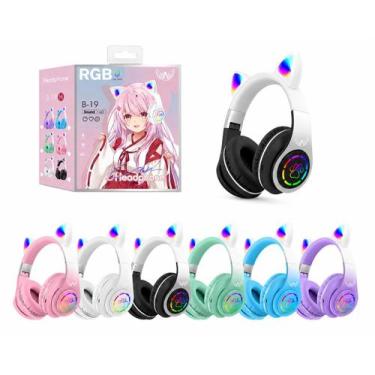 Imagem de Fone Ouvido Bluetooth Infantil Coelho Led Menino Menina Luxo - Altomex