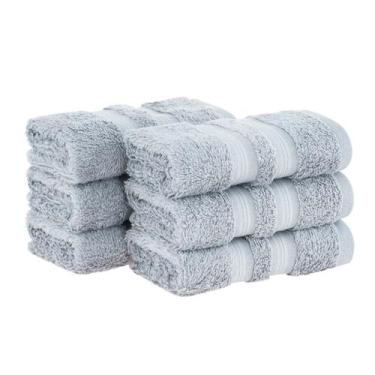 Imagem de Kit 6x Toalha Lavabo 100% Algodão Egípcio Azul Buddemeyer