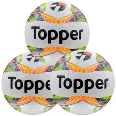 Imagem de Kit 3 Bolas Futsal Topper Slick Tecnofusion