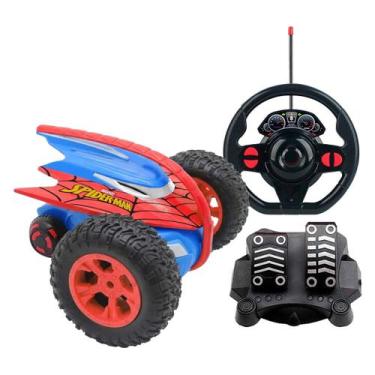 Imagem de Carrinho de Controle Remoto 7 Funções Stunt Car Homem-Aranha - Candide