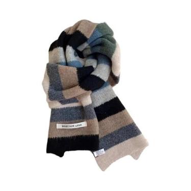 Imagem de Xale Feminino De Caxemira Estilo Coreano Grosso E Quente Para Inverno,