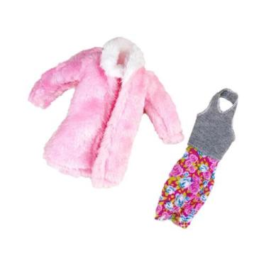 Imagem de Conjunto De Acessórios De Inverno Para Boneca De 30CM: Casaco, Vestido